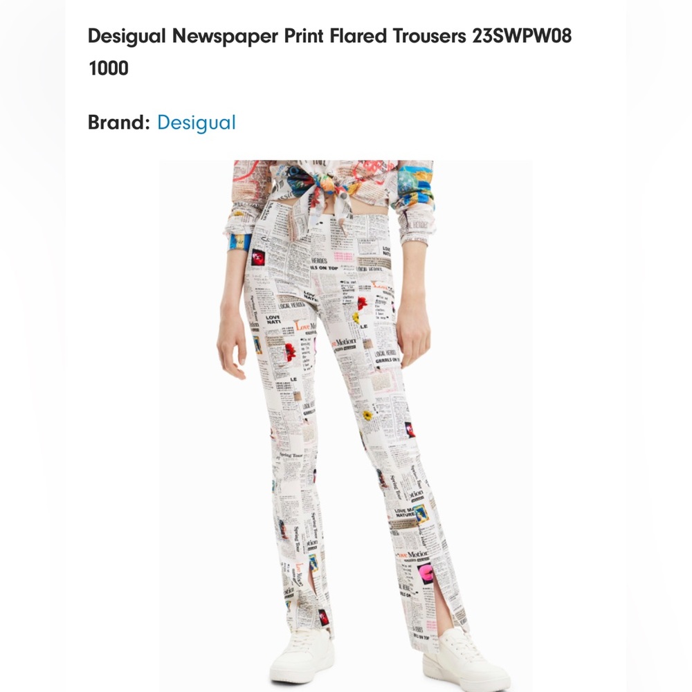 Desigual Newspaper pants.